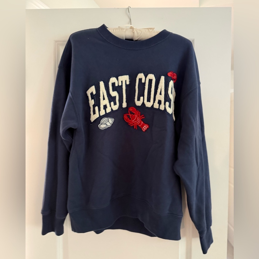Abercrombie & Fitch Navy Crewneck Sweater East Coast Lobster